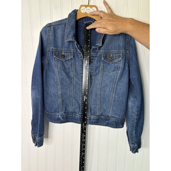 Gap 1969 Truckers Classic Medium Wash Denim Jacket Womens Medium Stretch - Picture 13 of 14